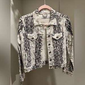 Black and White Snake Print Jacket